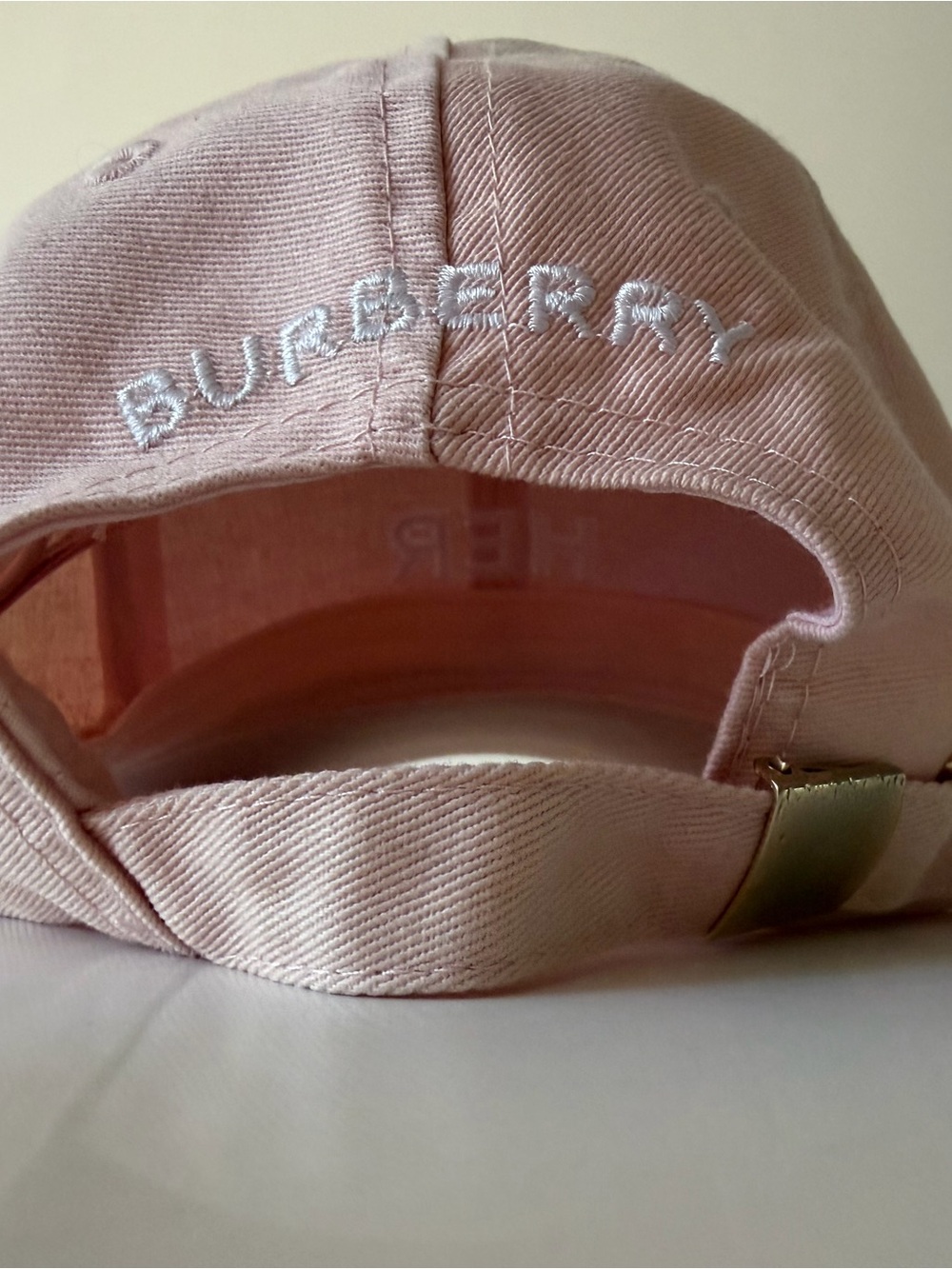 Burberry HER Embroidered Baseball Cap - Light Pink
